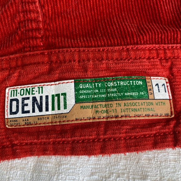M-ONE-11 International brand red corduroy jacket - Picture 3 of 7